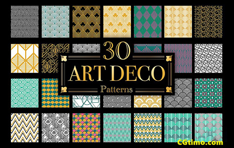矢量素材-30款现代几何花卉图形艺术装饰背景纹理图案矢量素材
