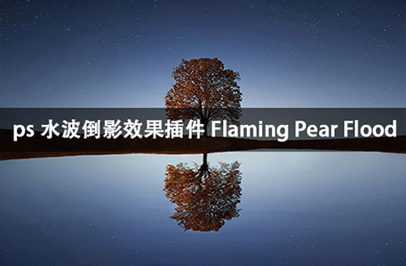 ps插件-Flaming Pear Flood 一键水波倒影效果插件