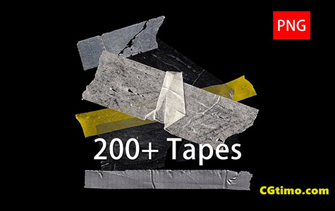 矢量素材-200款透明胶带美纹纸电工胶带等PNG图片素材