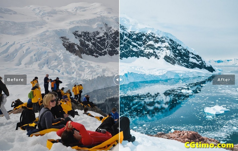 冬季旅拍雪景南极冰川APP/LR预设 调色预设 第3张