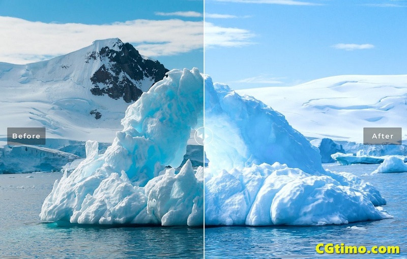 冬季旅拍雪景南极冰川APP/LR预设 调色预设 第6张