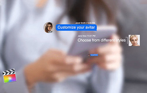 FCPX插件-8款社交网络气泡聊天对话框动画预设