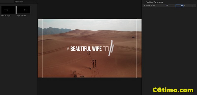 FCPX插件-2款文字擦拭出现消失特效动画预设 Beautiful Wipe Title FCPX插件 第2张