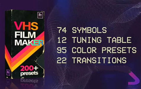 PR模板-200款复古录像带VHS效果特效预设