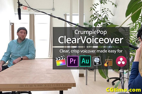 PR插件-FxFactory ClearVoiceover 1.0.3 清晰画外音平衡配音背景音频处理插件