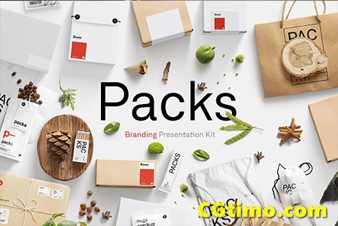 PSD素材-包装盒布袋纸袋罐头物件场景品牌PSD样机模型展示套件