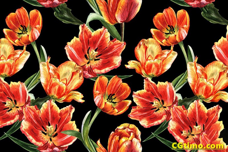 PNG素材-500款花卉动植物水彩插画图形设计元素包 PNG素材 第13张
