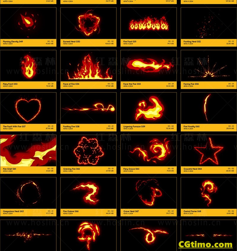 AE模板-152款二维动漫卡通火焰燃烧MG动画 AE模板 第5张