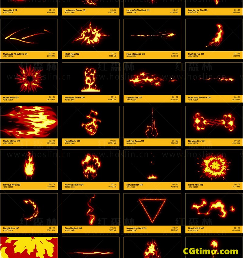 AE模板-152款二维动漫卡通火焰燃烧MG动画 AE模板 第8张