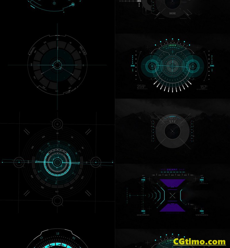 AE模板-450款军事科技医疗UI界面HUD元素动画包 AE模板 第8张