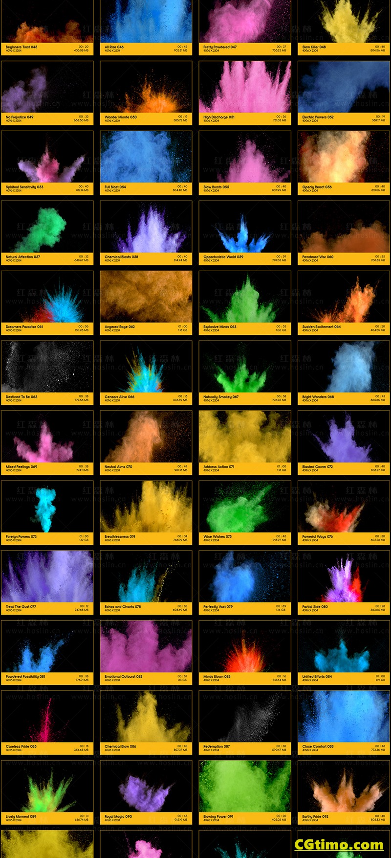 视频素材-130个缤纷炫彩粉末爆炸喷洒飞溅特效合成动画Powder Impacts-BBV2 视频素材 第5张