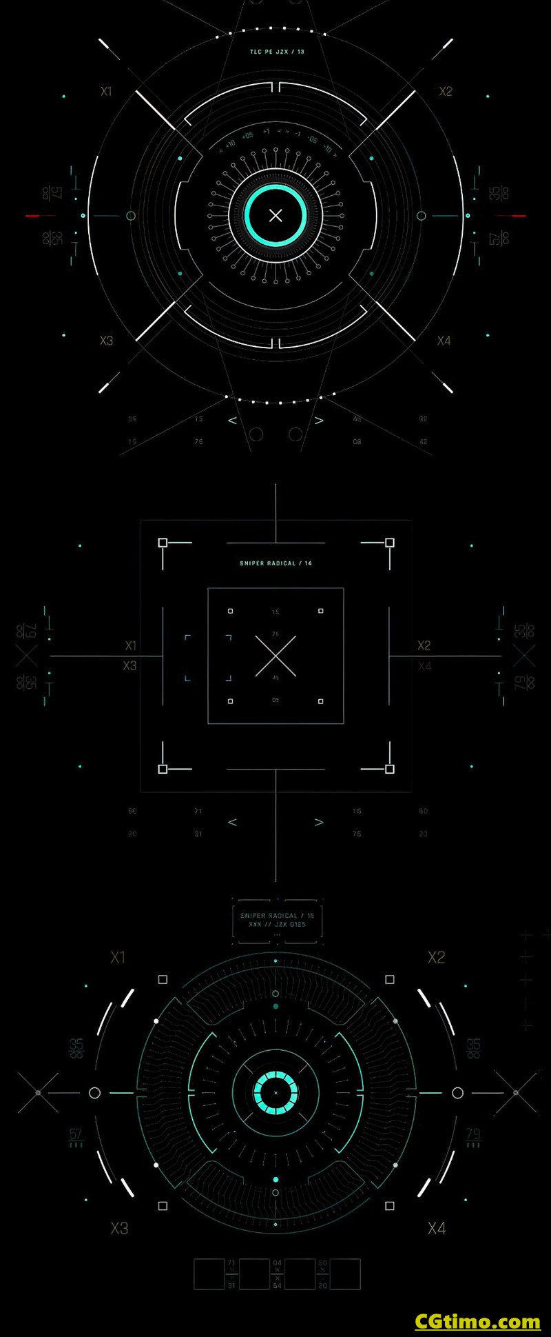 AE模板-456款未来科技军事战争游戏UI界面HUD图形元素动画 HUD GAME UI AE模板 第16张