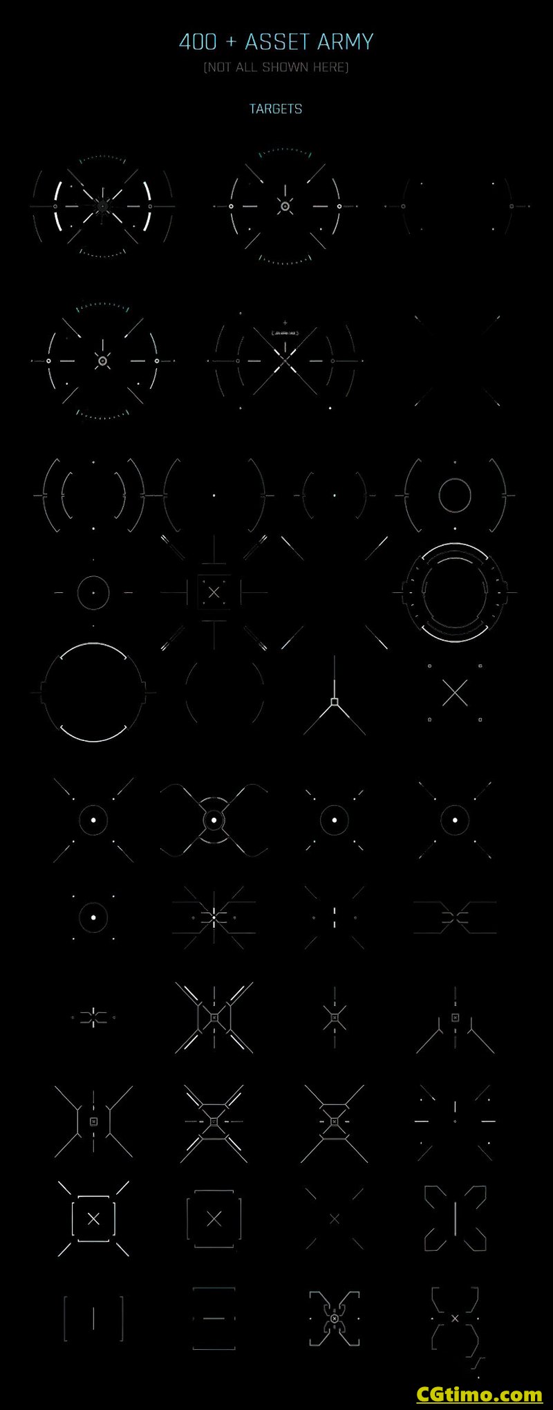 AE模板-456款未来科技军事战争游戏UI界面HUD图形元素动画 HUD GAME UI AE模板 第19张