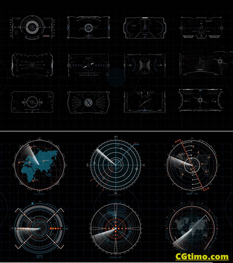 AE模板-700款未来科技感HUD动态图形UI界面元素动画包 Extreme HUD Pack v1.5 AE模板 第4张