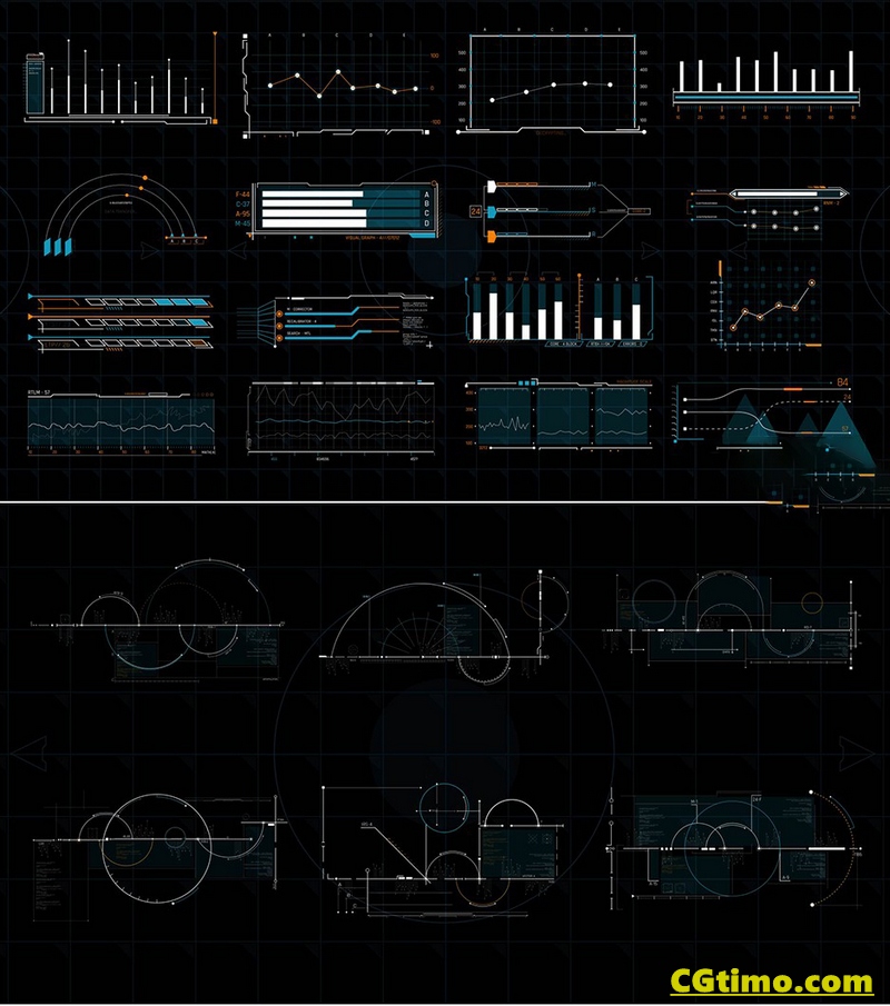 AE模板-700款未来科技感HUD动态图形UI界面元素动画包 Extreme HUD Pack v1.5 AE模板 第6张