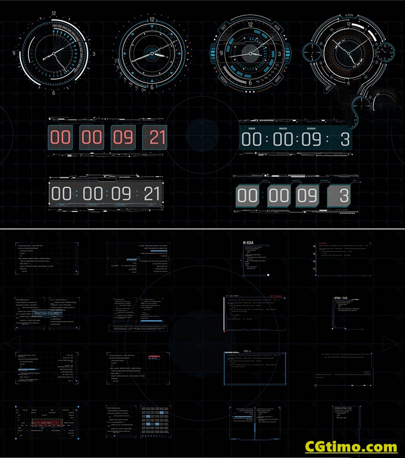 AE模板-700款未来科技感HUD动态图形UI界面元素动画包 Extreme HUD Pack v1.5 AE模板 第7张