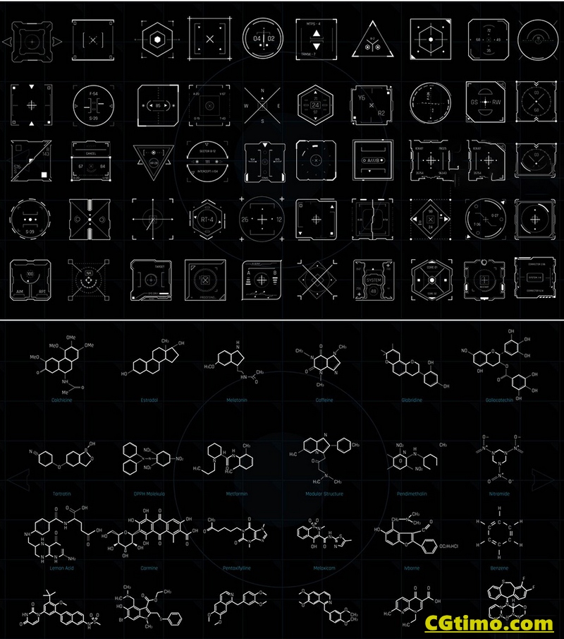 AE模板-700款未来科技感HUD动态图形UI界面元素动画包 Extreme HUD Pack v1.5 AE模板 第10张