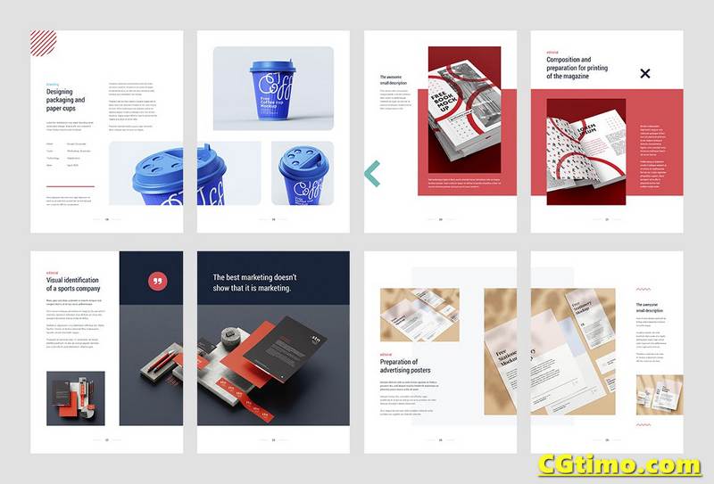 vi样机-高逼格简约电子画册vi模板 VI样机 第6张