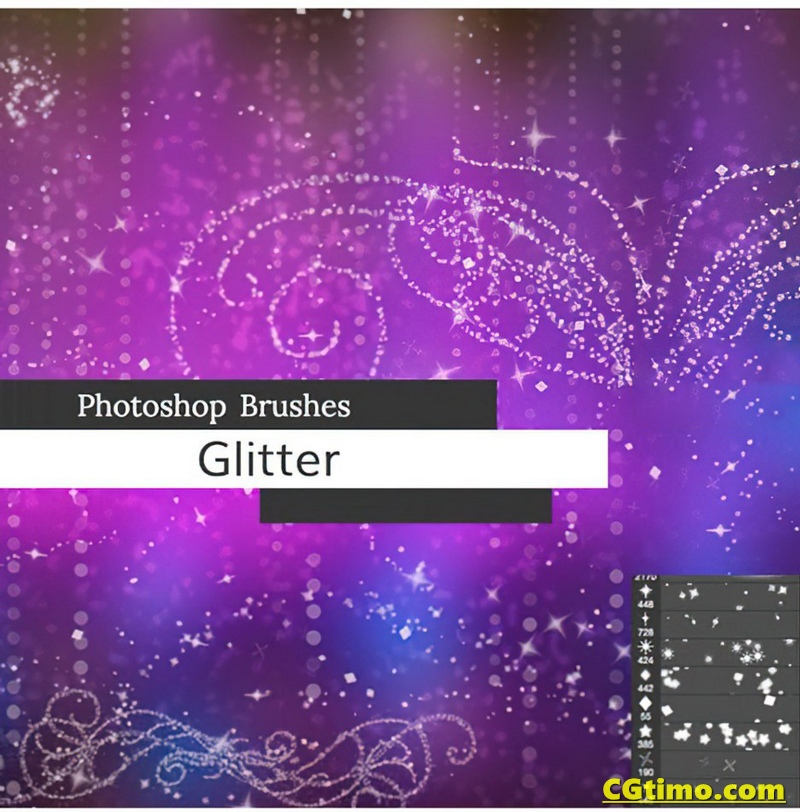 PS笔刷-用于 Photoshop 和 Photoshop Elements 的 100 多种微光和闪光画笔包 PS相关 第3张