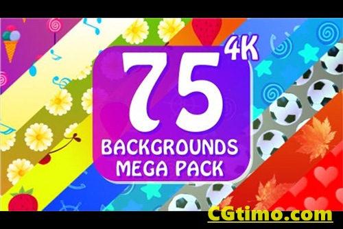 视频素材-75组创意图形背景循环动画4K视频素材 Backgrounds Mega Pack 4K