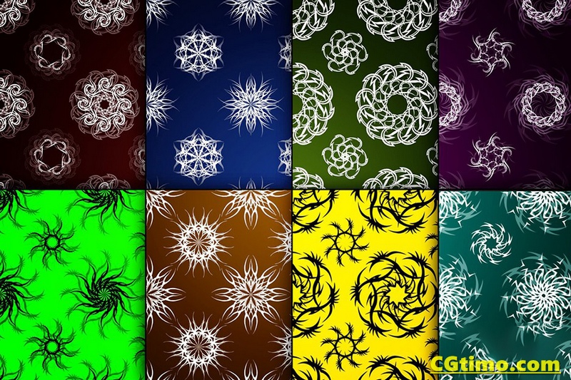 PS笔刷-100多款放射抽象纹理图案PS笔刷+素材 Radial Designs Pack Procreate笔刷 第11张