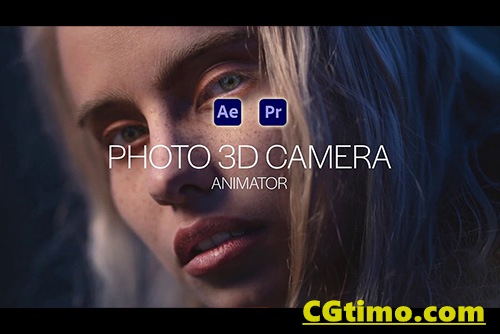 AE/PR模板-平面图片转三维摄像机视差动画特效 Photo 3D Camera Animator