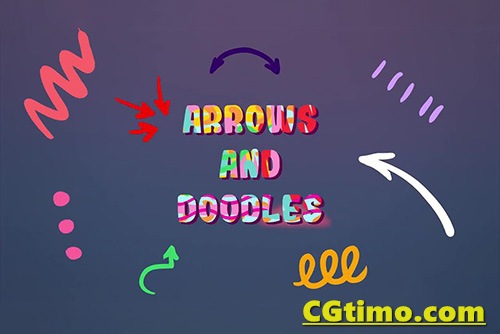 FCPX插件-40款涂鸦手绘箭头线条图形动画 Arrows And Doodles Animations