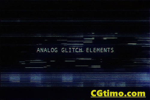 视频素材-70款信号干扰故障失真叠加循环动画 Analog Glitch Elements