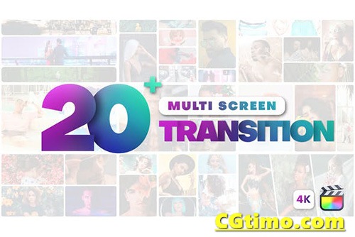 FCPX插件-22款分屏转场过渡动画预设 Multi Screen Transitions