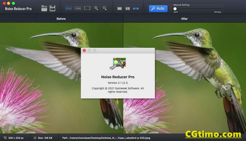 Noise Reducer Pro V2.1 Mac 小巧好用的照片自动降噪软件 软件下载 第2张