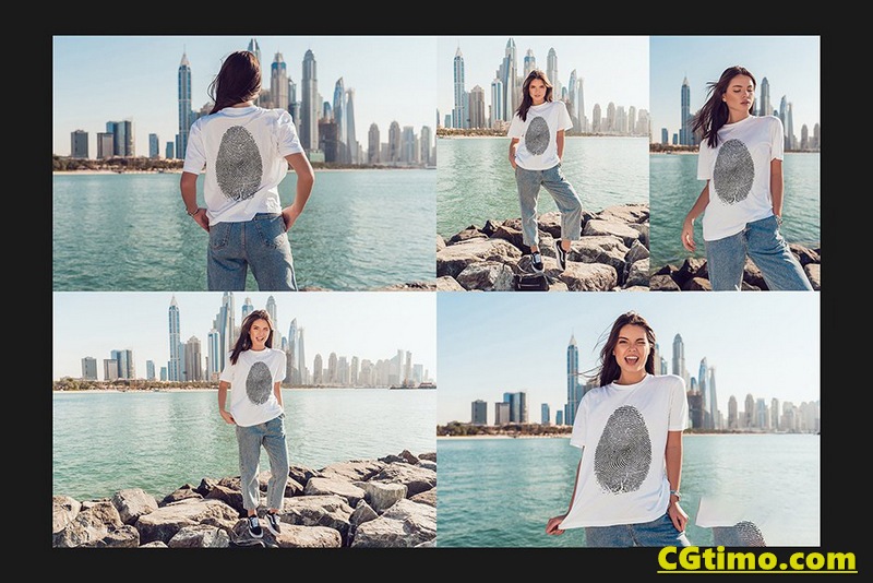 PS样机-25款迪拜T恤设计PS样机 Dubai T-Shirt Mock-Up Set PSD素材 第10张