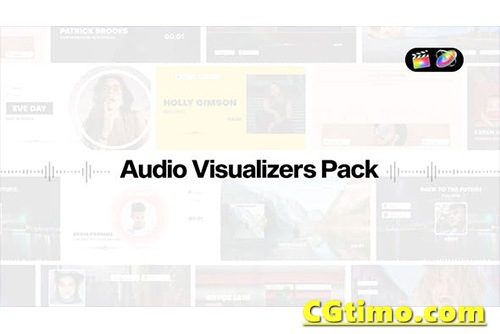 FCPX插件-45款音频可视化图形动画 Audio Visualizers Pack