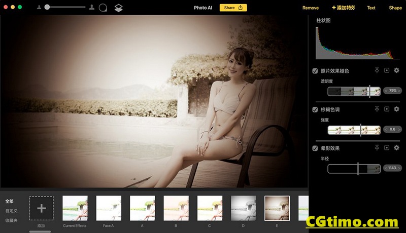 Photo AI Lite 2.1智能照片滤镜编辑特效软件 Mac 中文版 软件下载 第3张