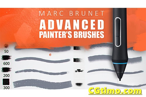 PS笔刷-的33个高级自定义PS绘画笔刷 Marc Brunet – Advanced Brushset