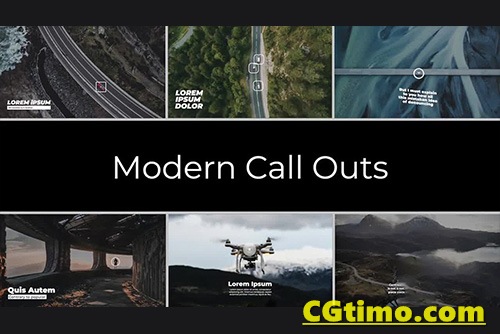 FCPX插件-9款定点标注文字标题字幕动画 Modern Call Outs