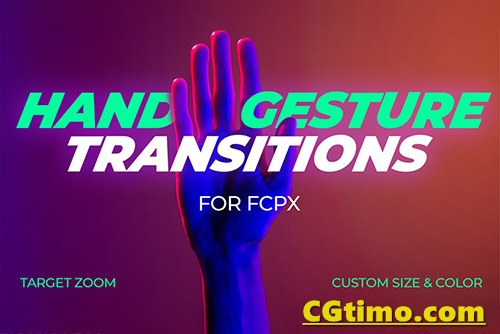 FCPX插件-18款电脑光标指针各种转场动画预设 Hand Gesture Transitions