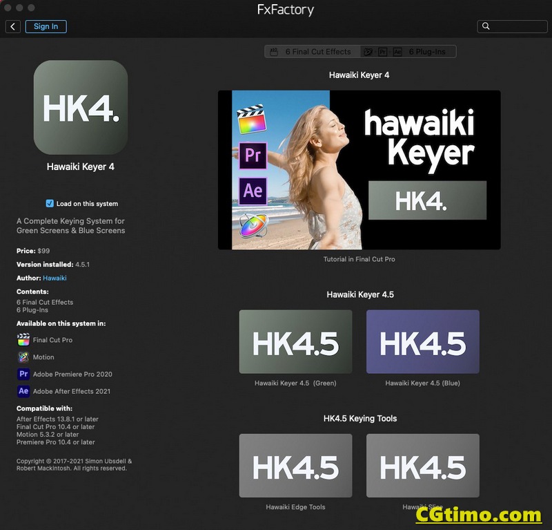 FCPX插件-Hawaiki Keyer 4.5.1 蓝幕绿幕视频抠像插件支持fcpx/pr/ae AE插件 第2张