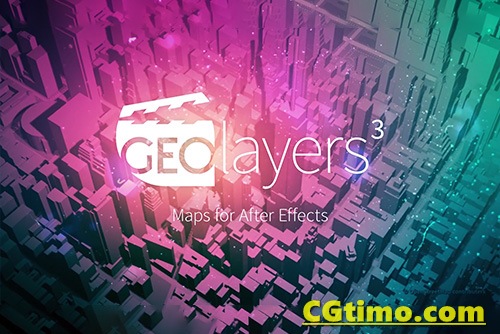 AE脚本-GEOlayers 3 地图路径位置标注展示动画生成脚本