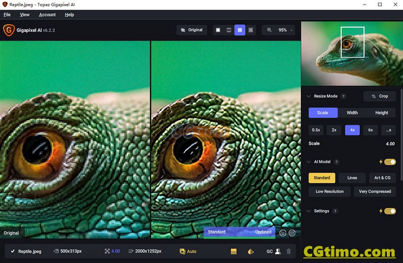 Topaz Gigapixel AI 6.2.2 AI智能图像无损放大工具软件 +10G ai模型 win/mac 软件下载 第3张