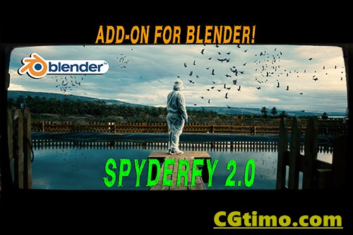 Blender插件-Spyderfy V2.5 群体粒子模拟特效动画插件