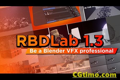 Blender插件-RBDLab V1.1.2破碎效果物理动力特性插件+预设