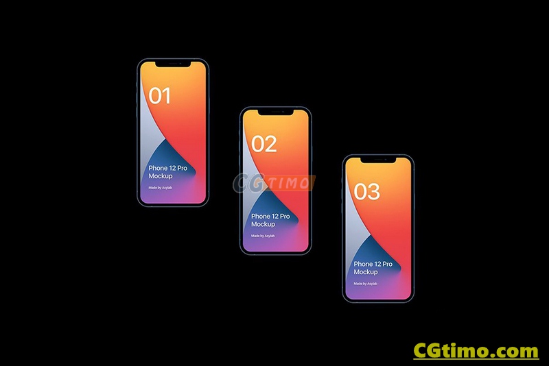 PS样机-20款苹果12 pro界面APP演示iPhone 12 pro模型psd样机 Mockups样机 第12张