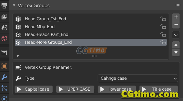 Blender插件-Vertex Groups Renamer – Vgr 定点组批量重命名插件 Blender插件 第4张