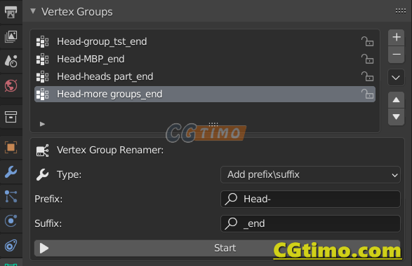Blender插件-Vertex Groups Renamer – Vgr 定点组批量重命名插件 Blender插件 第3张