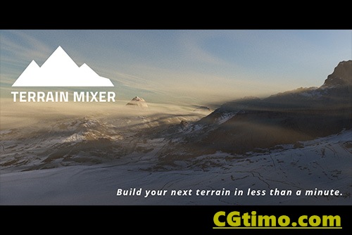 Blender插件-Terrain Mixer V2.0.3 三维地形环境模拟生成插件附带预设库