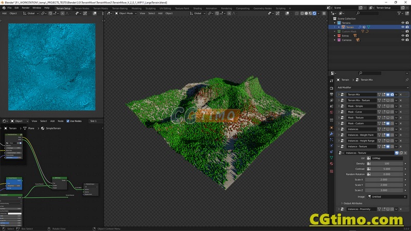 Blender插件-Terrain Mixer V2.0.3 三维地形环境模拟生成插件附带预设库 Blender插件 第6张