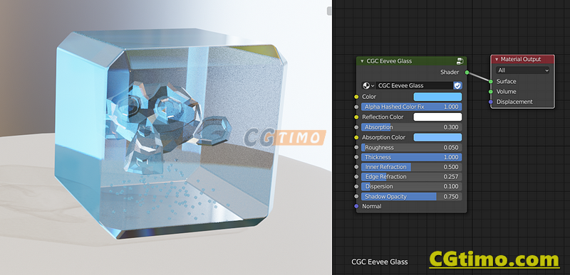 Blender插件-Eevee Glass Shader 逼真三维玻璃材质着色插件+教程 Blender插件 第6张
