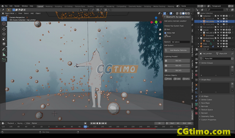 Blender插件-WeatherFX V1.0 真实雨雪自然天气特效动画插件 Blender相关 第17张