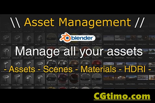 Blender插件-Asset Management V2.70 材质贴图模型场景预设资源库管理插件(附教程)