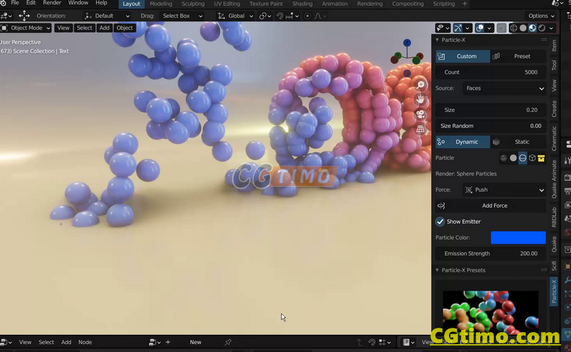 Blender插件-Particles-X Pro V1.21 三维粒子制作系统模拟插件+教程 Blender插件 第12张